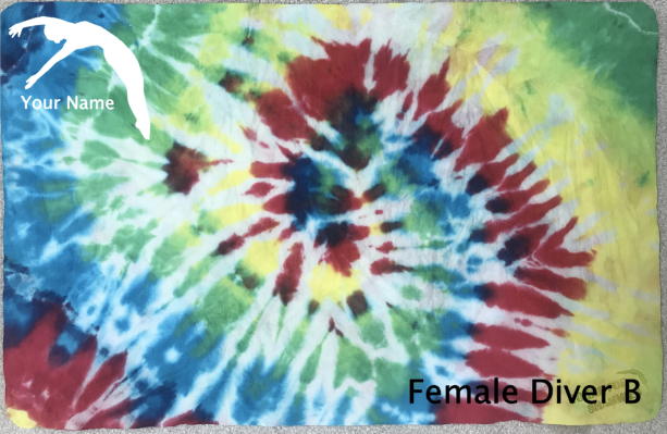 Customized Tie Dye Shammy w/ Name & Diver Silhouette image 3