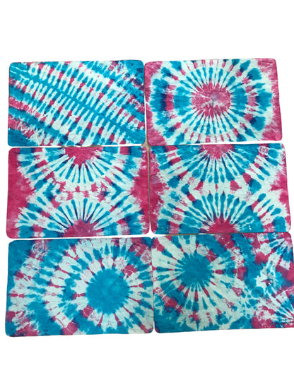 Pink/ Blue Tie Dye Shammies image 2
