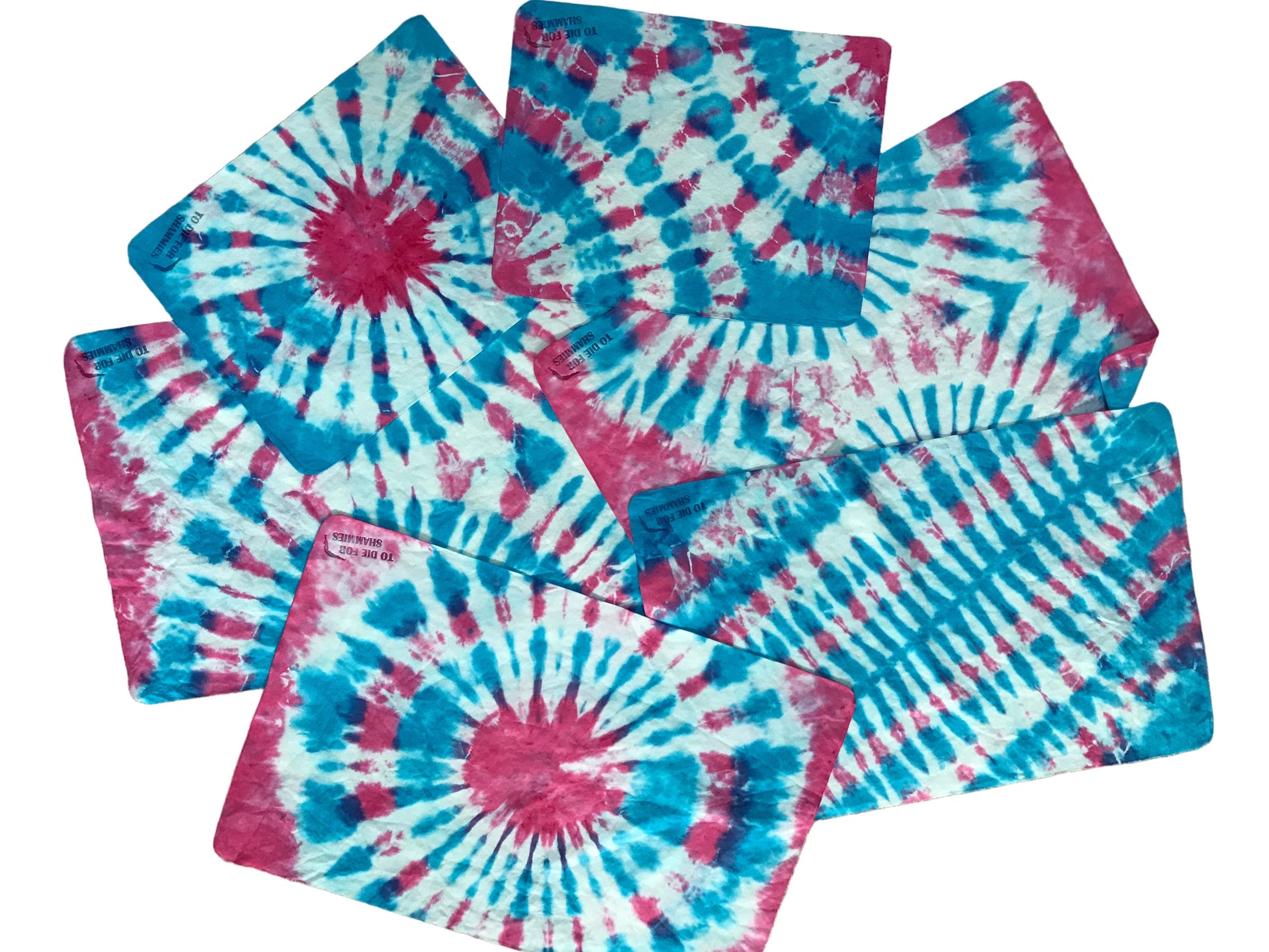 Pink/ Blue Tie Dye Shammies image 1